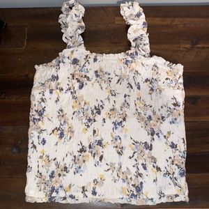 Abercrombie All-Over Smocked Wide Strap Cami